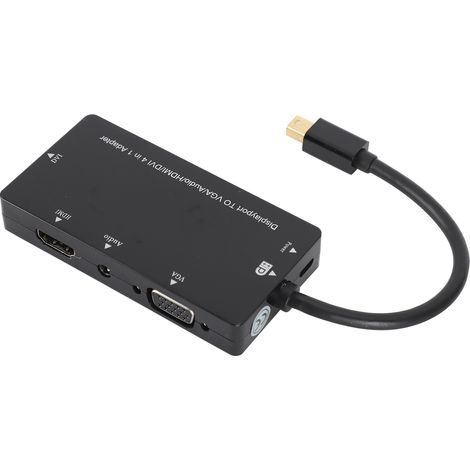 Adaptateur Mini DP vers VGA / pour HDMI/DVI, câble convertisseur 4 en 1 pour ordinateur (1/5)
