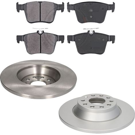 KIT FRENI POSTERIORI compatibile con VW TIGUAN ALLSPACE (BW2) - DISCHI + PASTIGLIE OEM: P 85 124 / C4W018ABE , C4W014ABE /SOSTITUZIONE DIRETTA/BASSA POLVERE/SILENZIOSO (1/5)
