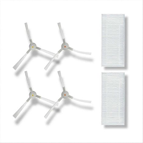 6PCS Brosse Latérale Lavable Filtre HEPA pour Aspirateur ABIR R30, Accessoires de Rechange, Kit Balai Rotatif et Filtre Haute Efficacité (1/5)