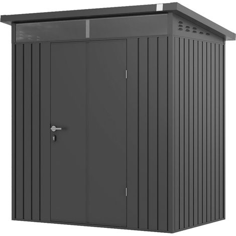 GFP Primeyard Gerätehaus Metall Gartenhaus 180x120x205 cm Geräteschuppen Satteldach anthrazit