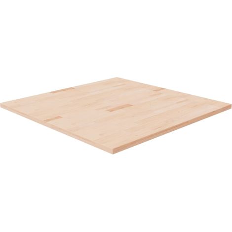 Dessus de table Plateau De Table Plan de travail carré 90x90x2,5 cm Bois chêne massif non traité BZTHBS889811 (1/4)