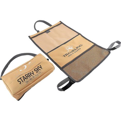 Ensemble universel multipoches pour dossier de voiture, boîte à mouchoirs suspendue, sac de rangement pour dossier de voiture, gauche et droite (1/4)