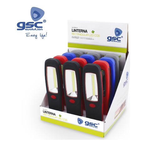 FPLUS linterna rectangular led cob 3w. , Linterna rectangular LED COB - 12 uds. caja expositor
REF: 001603215
Cod.EAN: 8433373032156
Con: Gancho giratorio e imán para colgar
Dimens