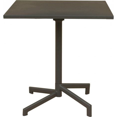 Tavolo Vega 70x70x73 h cm in Acciaio Taupe