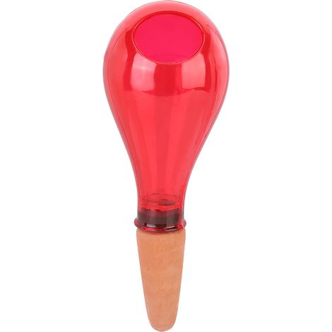 Arroseur automatique en forme d'ampoule, céramique rouge et plastique, 15,3 cm, dispositif goutte-à-goutte autonome pour plantes d'intérieur et extérieur (1/5)