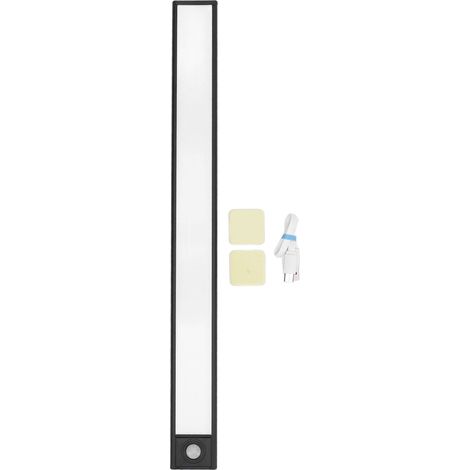 Barre LED Armatoire Aimantée Rechargeable Détecteur de Mouvement 3 Modes Variateur Infini Lumière Blanche Chaude Neutre pour Placard Cuisine Escalier Sans Fil Compacte Aluminium (1/5)