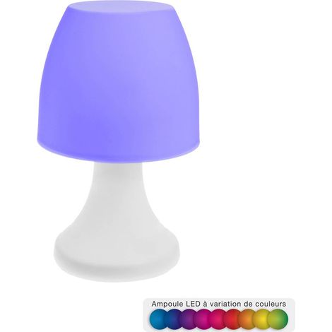 Lampe outdoor multicolore 19,5cm – Plastique IP24 – Pour intérieur et extérieur – Ambiance chaleureuse et lumineuse – Jardideco