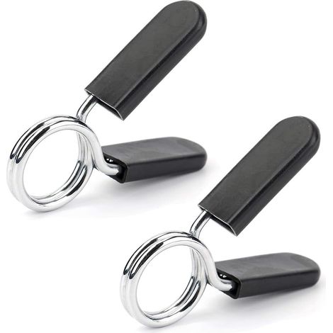2 Pièces Anneau d’Haltères De 25 Mm, Clip à Ressort d’Haltères, Clip à Barres, Clip à Ressort Abdominal, pour l’Haltérophilie, La Musculation (1/5)