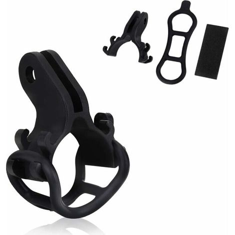 Taschenlampenhalterung, Fahrradlichthalterung, universelle stabile Lenker-Taschenlampenhalterung, Fahrrad-Taschenlampen-Befestigungsklemme, für Mountainbikes - Crezuo