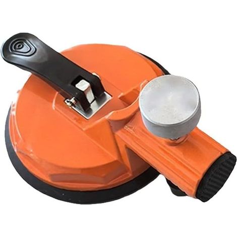Outil de nivellement octogonal de carrelage avec ventouse et marteau intégré, entretoise à forte adhérence pour la réparation des espaces au sol et l'installation à domicile, orange, 25,5 x 2,8 cm (A) (1/5)