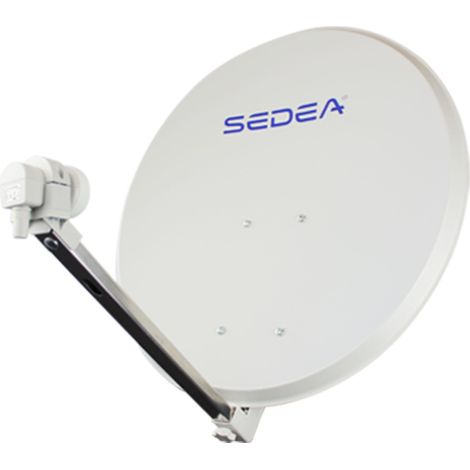 SEDEA Parabole satellite Acier 65cm avec bras en aluminium + LNB single (1/3)