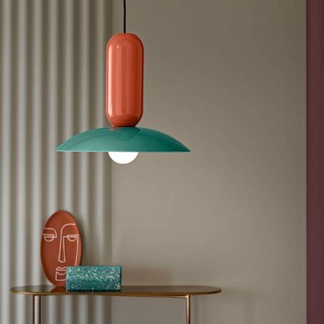 DECO' PAU C2630, Lampe de plafond en céramique, Ferroluce - Colore: Arancione (1/5)