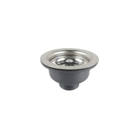 Bonde d'évier sans trop-plein panier inox, diamètre 114mm inox +-Crezuo (1/5)