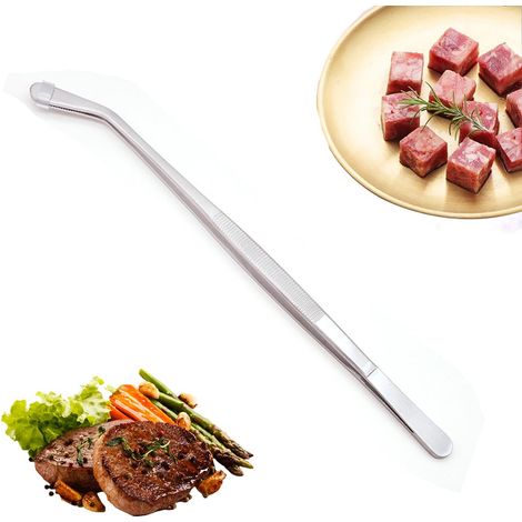 Pince Cuisine, 30cm Pince Cuisine Inox, Épiler de Cuisine pour Cuisiner Griller et Cuire (1/5)