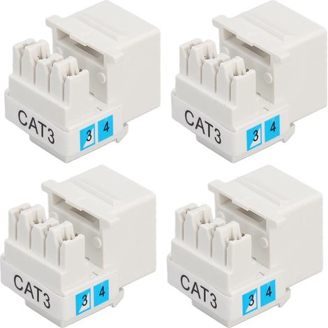 50 modules vocaux RJ11 à sertir à 90 degrés, stables, durables et résistants à la corrosion, pour téléphone domestique. (1/5)
