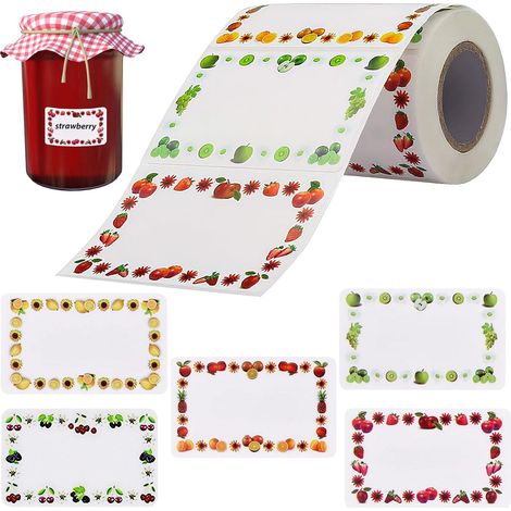 Etiquettes Autocollantes Bocaux, 300 Pièces Etiquettes à Confiture (1/5)