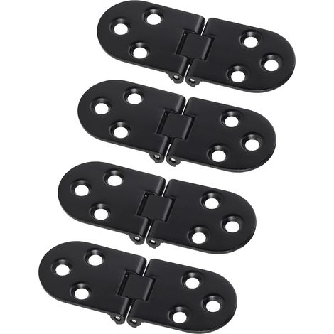 4pcs CharnièRe à Bascule Alliage De Zinc Ruban Protège-tibia Porte Noire Rabat CharnièRe Table CharnièRe à Bascule Pour Armoire Accessoire De Prix.