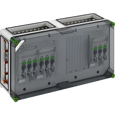 Spelsberg Custodia sezionatore portafusibile NH, grado di protezione IP65, resistenza agli urti IK08, classe di protezione II, tensione nominale 690V AC, senza alogeni, 04603501