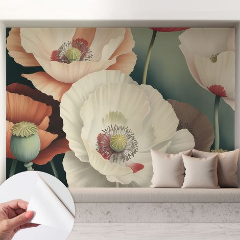 Fotomurale adesivo - parete decorativa - decorazione casa - stile moderno parete - Bellezza floreale 208x146 cm (1/5)