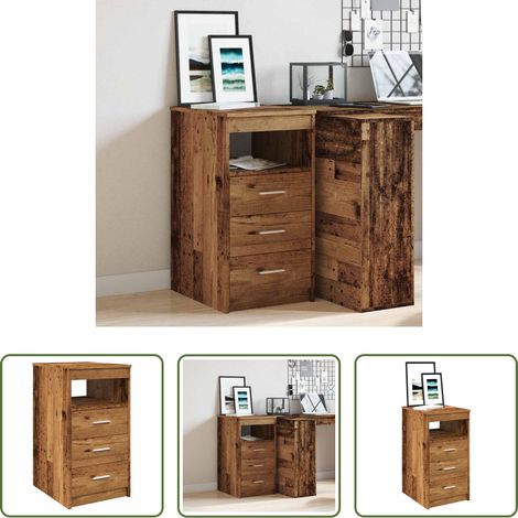 vidaXL Altholz - Schubladenschrank Altholz-Optik 40x50x76 cm Holzwerkstoff (1/5)