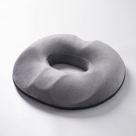 Coussin de Siège de Donut en Polyester, Coussin Orthopédique pour Hémorroïdes, Ergonomique Coussin Anti Escarres, pour Chaise Bureau Auto Voiture Fauteuil Roulant, 45cm x 40cm (Pour des hommes, Bleu m (1/4)