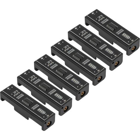 Präziser tragbarer Batterietester, 6 Stück, 4 Kontrollleuchten, kompatibel mit AA- und AAA-Batterien. (1/5)
