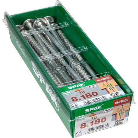 VIS EN BOIS TÊTE TORX RONDELLE GALVANISÉE 8X180 BOX STK 16 PCS - 4251010801817 (1/5)