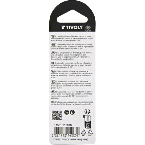 Tivoly • Portainserti magnetico regolabile a cambio rapido L93mm