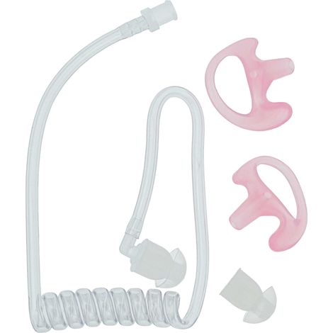 Vhbw – Tube acoustique de sécurité avec 2 bouchons d'oreille – Insert auriculaire transparent – Réduction sonore – Pour appareils radio