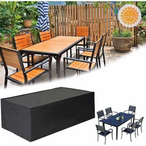 Schutzhaube für rechteckige Gartensofas - wasserdicht - schwarz