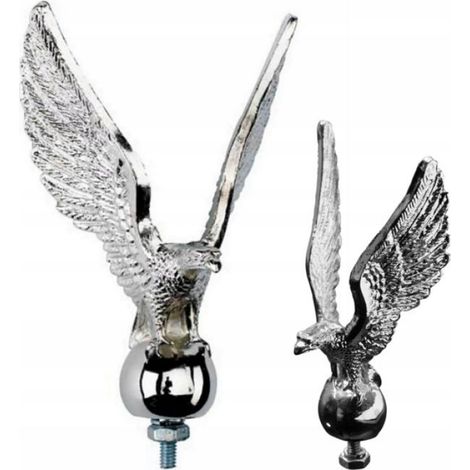 Ornement Aigle - Garde-boue Moto Chopper - Acier Inoxydable Chromé - Hauteur 8 cm - Longueur 5,4 cm - 1 Pièce (1/2)