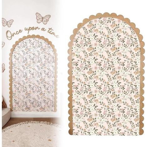 Papier peint autocollant floral 79 x 50 cm, sticker mural décoratif pour salon, chambre, chambre de bébé et toilettes (1/5)