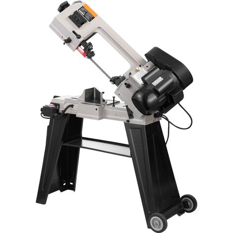 Horizontale und vertikale Metallbandsäge, rechteckiger Schnittbereich 102 x 152 mm, 220 V, 550-W-Motor, Winkelverstellung 0–45°, variable Drehzahl, für Metall und Holz (1/5)