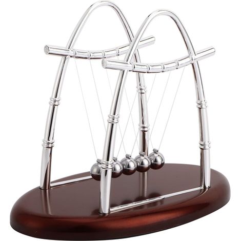 Qcwwy Newtons Cradle Stahlkugeln Physikunterricht Schreibtischdeko (1/5)