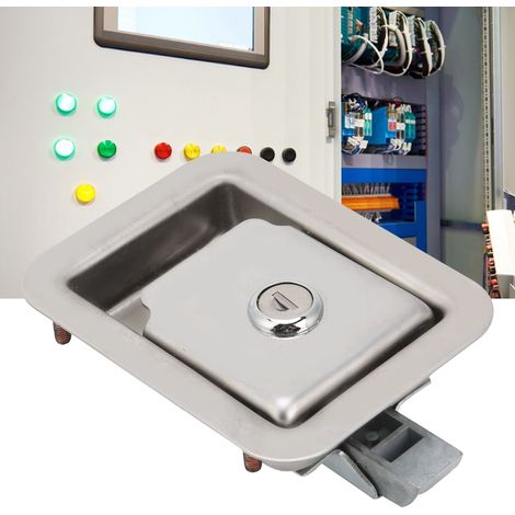 Panneau de Verrouillage en Acier Inoxydable pour Générateur avec 2 Clés, pour Boîte à Outils et Armoire Électrique (1/5)