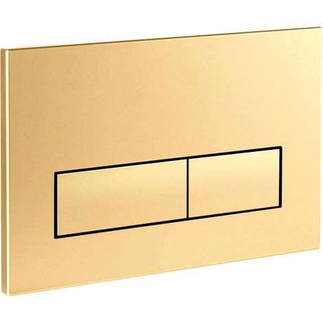 Spülplatte mit Spülhebelset und Montagerahmen, Ersatzteile kompatibel mit Geberit Sigma 01, 20, 30 & UP320 & 300, 115770115 Zweimengenspülung (Mattgold) (1/5)