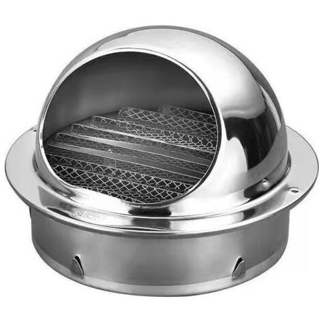 Grille D'aération Ronde Bcc, Couvercle De Grille D'aération, Grille D'aération En Acier Inoxydable Pour La Ventilation De Gaines Avec Moustiquaire, 80 Mm (1 Pièce), (1/5)