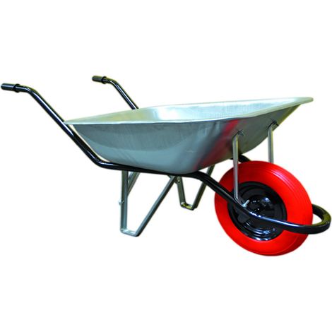 Brouette PREMIUM 90 litres cuve galvanisée - roue increvable