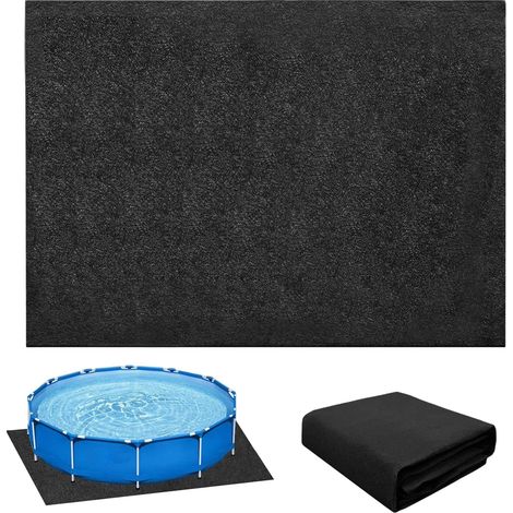 Tapis de Piscine carré, Pliable Tapis de Piscine Extérieur, Housse de Protection du Sol pour Piscine, Rési (3 m x 4 m) (1/5)