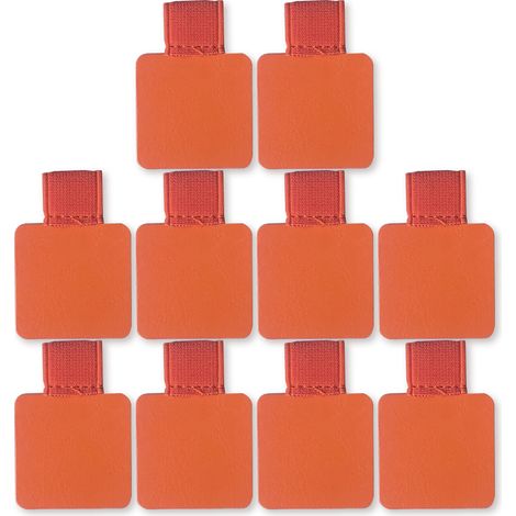 Lot de 10 porte-stylets adhésifs en cuir PU pour carnets, agendas et planneurs, clip élastique pour crayons et stylos (1/5)