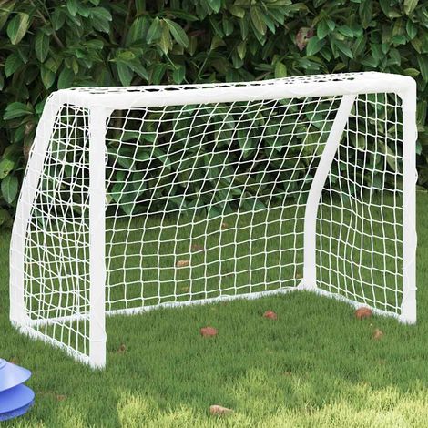vidaXL Buts de football pour enfants 2 pcs avec ballon blanc métal (1/5)