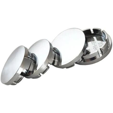 Satz mit 4 universellen 56-mm-ABS-Radnabenkappen für Autoreifen – Farbe: Silber