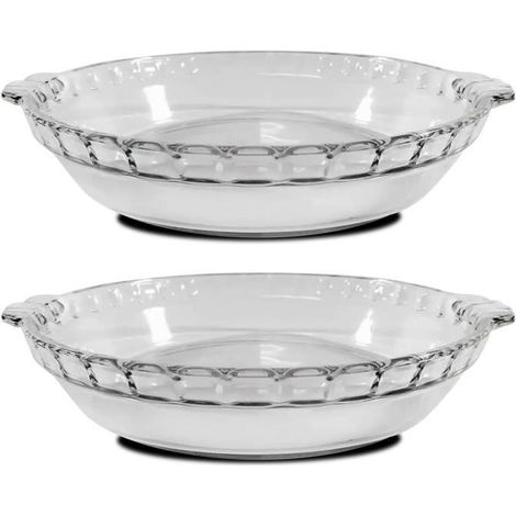 Lot 2 moule en verre fileté,plateau réfractaire,capacité 1.3 L-Longueur 25.7 x Profondeur 22.8 x Hauteur 4.7 cm-JUANIO (1/4)