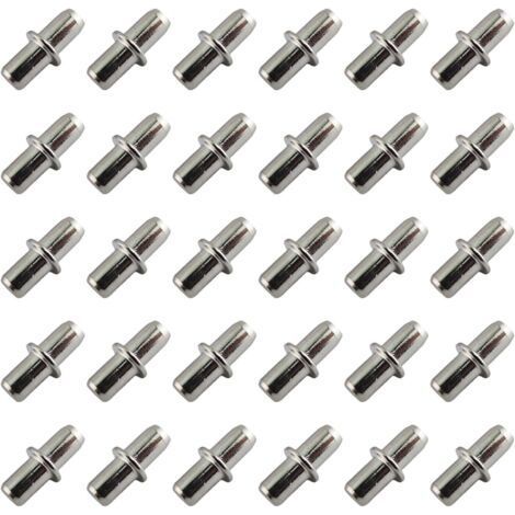 Pack of 40 5mm Nickel Plated Shelf Bracket - Shelf Bracket - Board Bracket for Furniture, Cabinets,5 x 15mm (1/5)