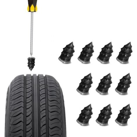 10er-Packung L – Reparatur von Autoreifenpannen – Größe wählbar – Schwarz