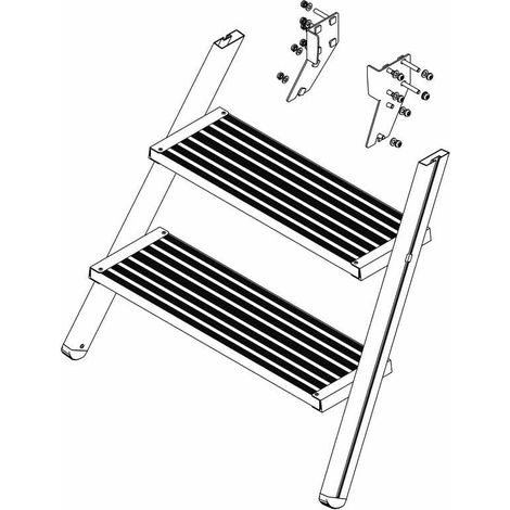 MUNK Aufstieg Podesttreppe inkl. Montagesatz 3 Stufen