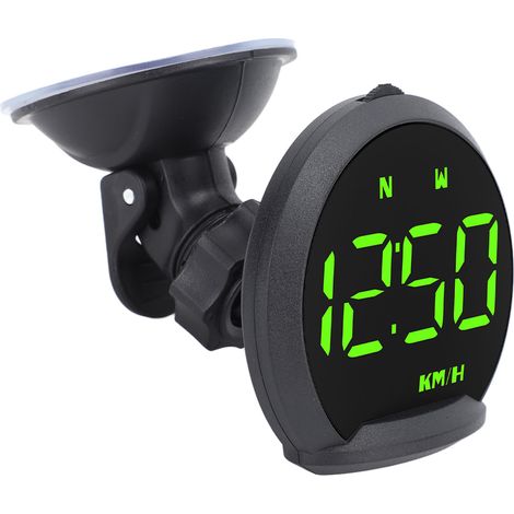 Compteur de vitesse GPS HUD multifonctionnel universel à LED pour véhicules, avec alarme de survitesse et affichage tête haute (HUD). (1/5)