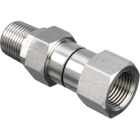 Raccord Pivotant pour Nettoyeur Haute Pression - Filetage Mâle NPT 3/8'' (9,5 mm) - Acier Inoxydable - 310 bar (4500 PSI) (1/4)