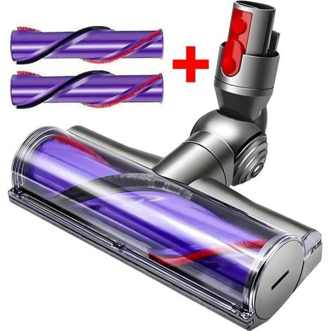 Cepillo motorizado para aspiradoras sin bolsa – Compatible con Dyson V7, V8, V10, V11, V15 – 50W, ideal para suelos duros y alfombras, incluye 2 rodillos