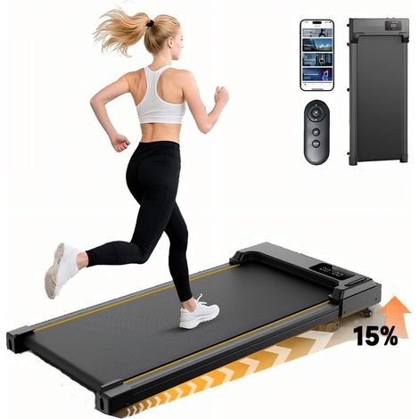 Tapis de Marche - Tapis Course avec APP - Inclinaison 15% - Vitesse 1-6km/h - Moteur 2.5HP Ultra Silencieux pour Appartement - FT31